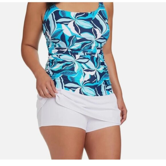 ELLEN TRACY Womens 2 Piece Lightweight Tankini Swimsuit Set - Picture 5 of 5